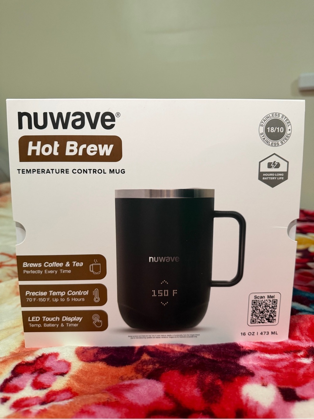 Nuwave Hot Brew Temperature Control Mug - Black